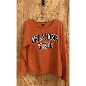 Oklahoma State Cowboys Sweatshirt Mens Medium Orange Crewneck Pullover NCAA